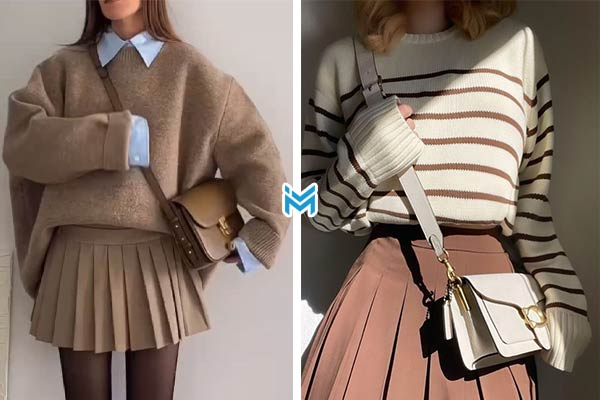 هودی کراپ با دامن و مینی اسکارف