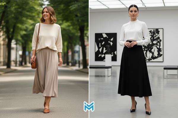 پوشیدن دامن ساده انتخابی کم ریسک و مطمئن